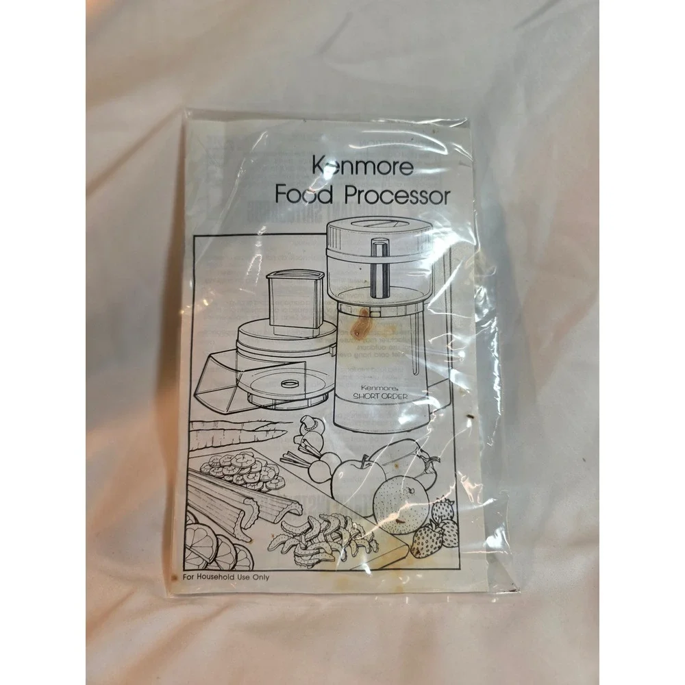 Vintage Kenmore Food Processor Short Order Instruction Manual 3-230-545-0000